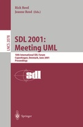 Cover: SDL 2001: Meeting UML - Springer