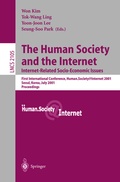 Cover: The Human Society and the Internet: Internet Related Socio-Economic Issues - Springer