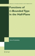 Cover: Functions of a-Bounded Type in the Half-Plane - Springer