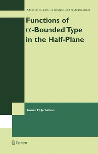 Abbildung von: Functions of a-Bounded Type in the Half-Plane - Springer