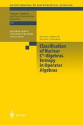 Cover: Classification of Nuclear C*-Algebras. Entropy in Operator Algebras - Springer