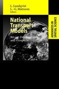 Cover: National Transport Models - Springer