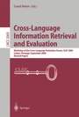 Cover: Cross-Language Information Retrieval and Evaluation - Springer
