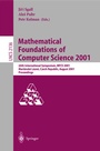 Cover: Mathematical Foundations of Computer Science 2001 - Springer