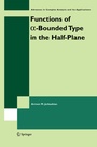 Cover: Functions of a-Bounded Type in the Half-Plane - Springer