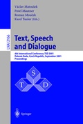 Cover: Text, Speech and Dialogue - Springer