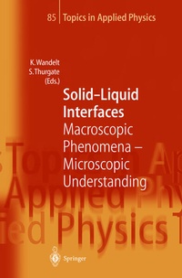 Enlarge image Cover: Solid-Liquid Interfaces - Springer
