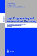 Cover: Logic Programming and Nonmonotonic Reasoning - Springer