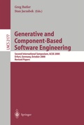 Cover: Generative and Component-Based Software Engineering - Springer