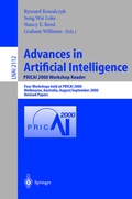 Cover: Advances in Artificial Intelligence. PRICAI 2000 Workshop Reader - Springer