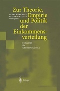 Cover: Zur Theorie, Empirie und Politik der Einkommensverteilung - Springer