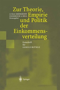 Abbildung von: Zur Theorie, Empirie und Politik der Einkommensverteilung - Springer