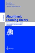 Cover: Algorithmic Learning Theory - Springer