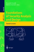 Cover: Foundations of Security Analysis and Design - Springer