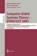 Cover: Computer Aided Systems Theory - EUROCAST 2001 - Springer