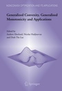 Cover: Generalized Convexity, Generalized Monotonicity and Applications - Springer