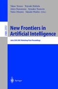 Cover: New Frontiers in Artificial Intelligence - Springer
