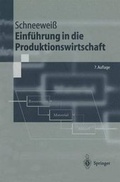 Cover: Einf&uuml;hrung in die Produktionswirtschaft - Springer