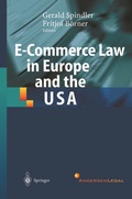 Cover: E-Commerce Law in Europe and the USA - Springer