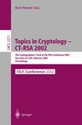 Cover: Topics in Cryptology - CT-RSA 2002 - Springer