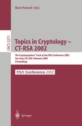 Cover: Topics in Cryptology - CT-RSA 2002 - Springer