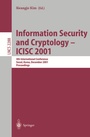 Cover: Information Security and Cryptology - ICISC 2001 - Springer