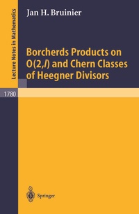 Enlarge image Cover: Borcherds Products on O(2,l) and Chern Classes of Heegner Divisors - Springer