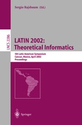 Cover: LATIN 2002: Theoretical Informatics - Springer