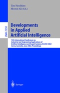 Cover: Developments in Applied Artificial Intelligence - Springer