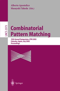 Enlarge image Cover: Combinatorial Pattern Matching - Springer