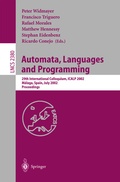Cover: Automata, Languages and Programming - Springer