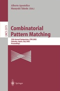 Bild: Combinatorial Pattern Matching - Springer