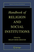 Cover: Handbook of Religion and Social Institutions - Springer