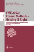 Cover: FME 2002: Formal Methods - Getting IT Right - Springer