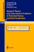 Cover: Moment Theory and Some Inverse Problems in Potential Theory and Heat Conduction - Springer