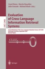 Cover: Evaluation of Cross-Language Information Retrieval Systems - Springer