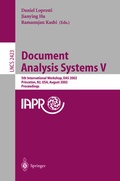 Cover: Document Analysis Systems V - Springer