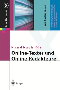 Abbildung von: Handbuch für Online-Texter und Online-Redakteure - Springer