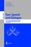 Cover: Text, Speech and Dialogue - Springer