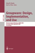 Cover: Groupware: Design, Implementation, and Use - Springer