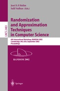 Cover: Randomization and Approximation Techniques in Computer Science - Springer