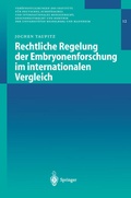 Cover: Rechtliche Regelung der Embryonenforschung im internationalen Vergleich - Springer