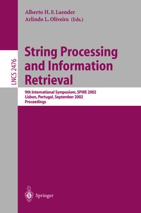 Enlarge image Cover: String Processing and Information Retrieval - Springer