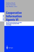 Cover: Cooperative Information Agents VI - Springer