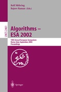 Cover: Algorithms - ESA 2002 - Springer
