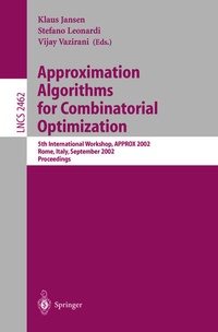 Enlarge image Cover: Approximation Algorithms for Combinatorial Optimization - Springer
