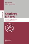 Cover: Algorithms - ESA 2002 - Springer