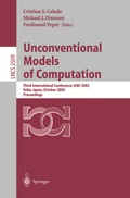 Cover: Unconventional Models of Computation - Springer