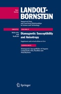 Cover: Diamagnetic Susceptibility of Organic Compounds, Oils, Paraffins and Polyethylenes - Springer
