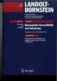 Abbildung von: Diamagnetic Susceptibility and Anisotropy of Organic Compounds - Springer